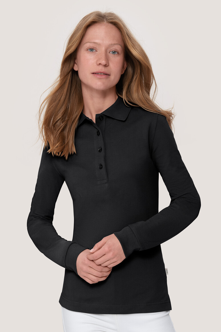Modell 6215 HAKRO Damen Longsleeve-Poloshirt Mikralinar®