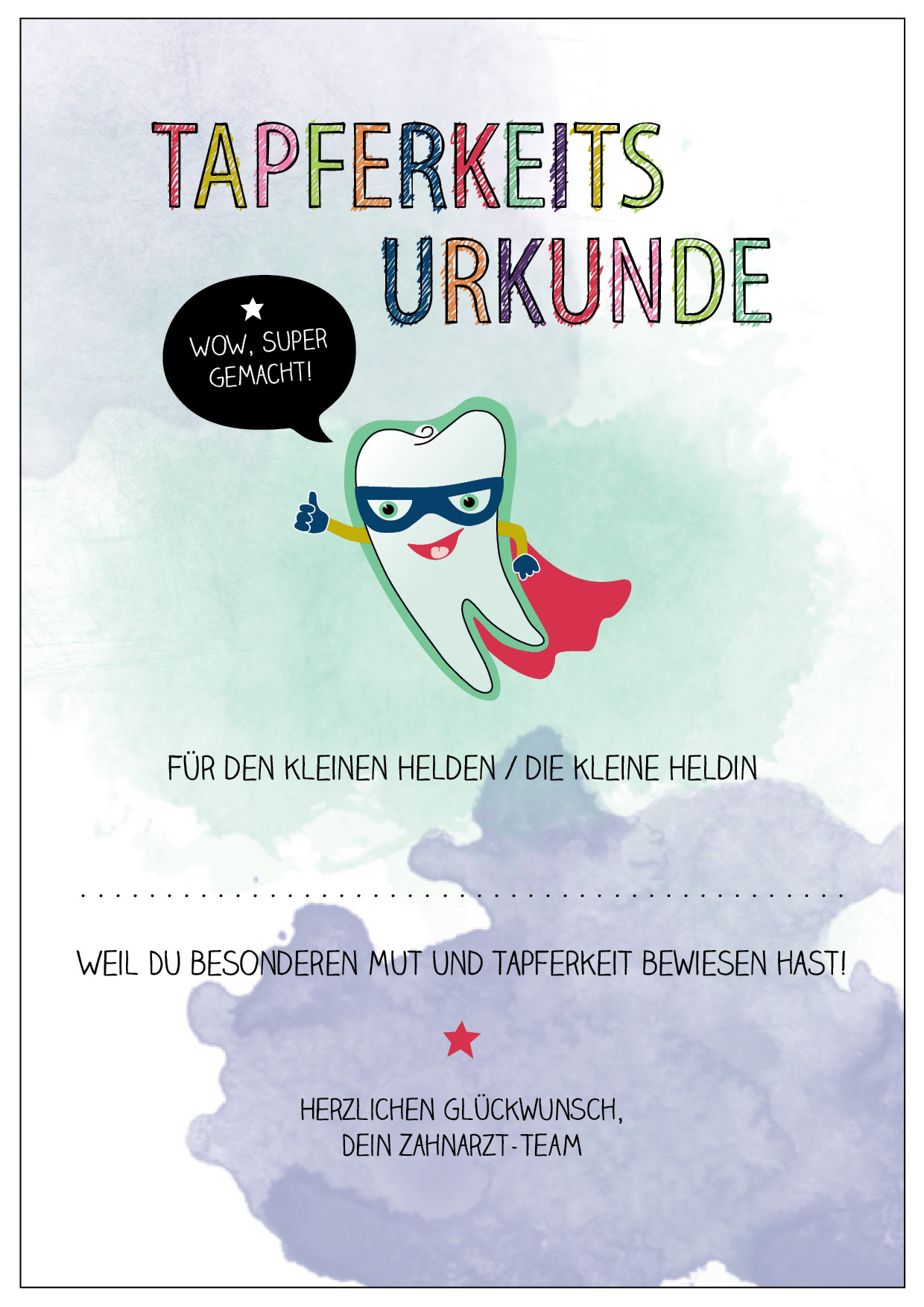 Tapferkeitsurkunde Superman